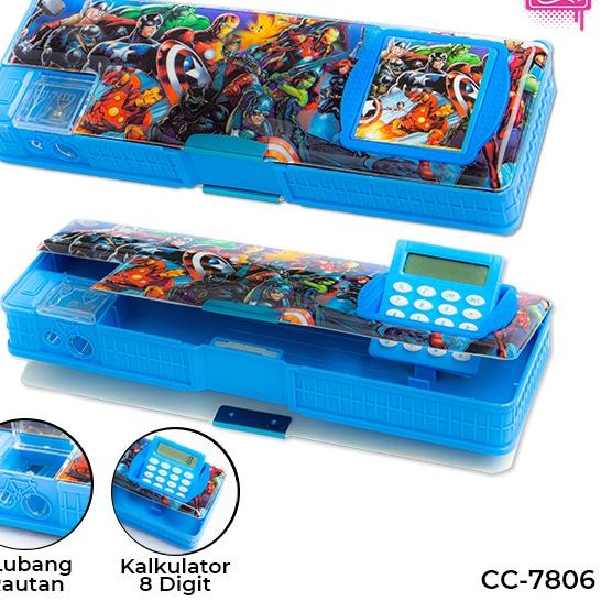 

❊Ready Stok✻ Tempat Pensil Magnet Karakter + Kalkulator / Kotak Pensil CC-7806 54