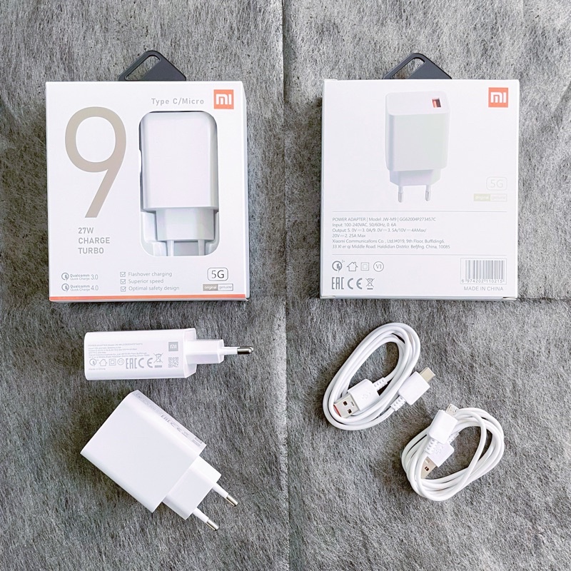 XIAOMI|3359 Charger Handphone Ori Xiaomi Mi9 USB Colokan Micro/Type-C Fast charging 3.0 Quallcomm