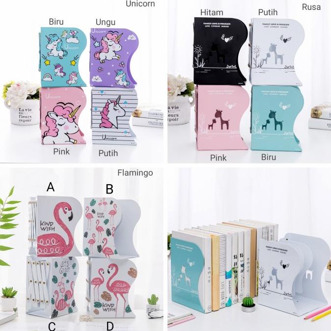 

Sandaran Buku Book End | Book Holder | Pembatas Buku