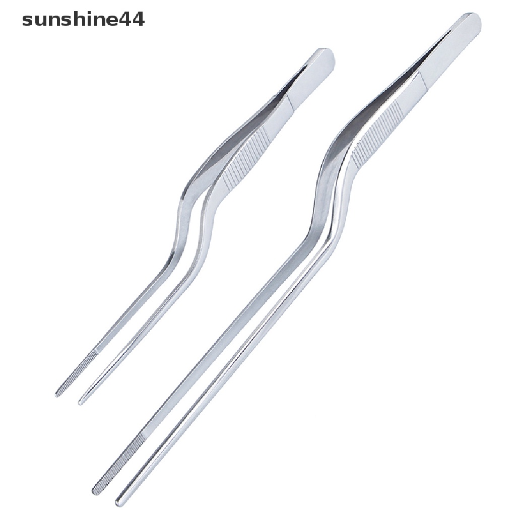 Sunshine Pinset Panjang Multifungsi Bahan Stainless Steel Untuk BBQ / Roti