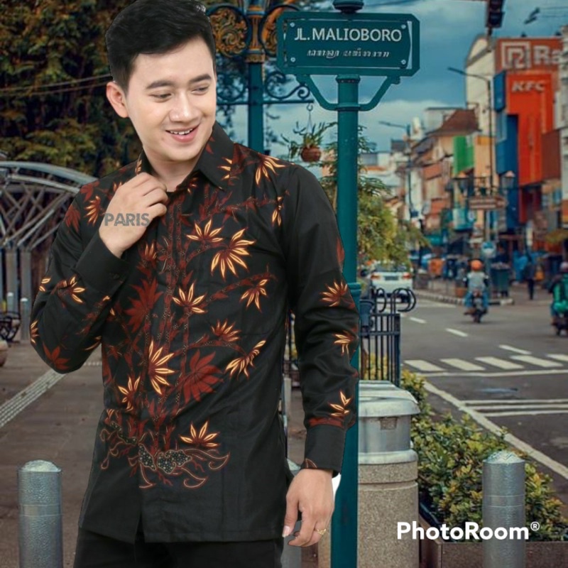 Baju Batik Motif Parang kemeja Pria Dewasa. baju batik lengan panjang bahan katun super premium. eri