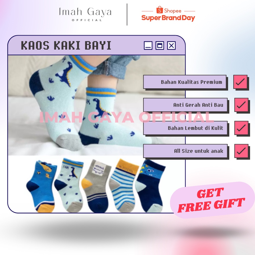 KAOS KAKI BAYI LUCU KAOS KAKI USIA 1 - 3 TAHUN MURAH BISA COD