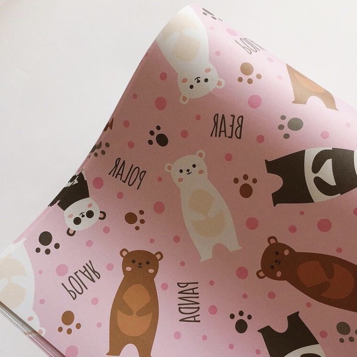 

Kertas Kado Pink Bear Panda