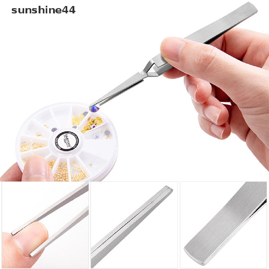 Sunshine Pinset Stainless Steel Pembentuk Kuku UV Gel Untuk Manicure
