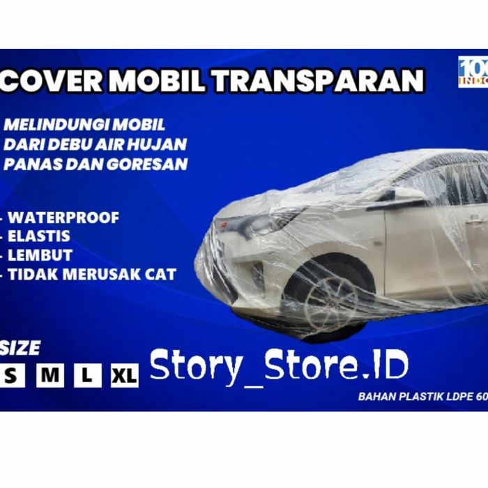 cover mobil transparan, sarung mobil transparan,