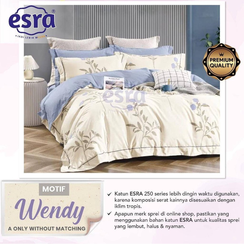 Bedcover & Sprei Katun ESRA Motif Wendy