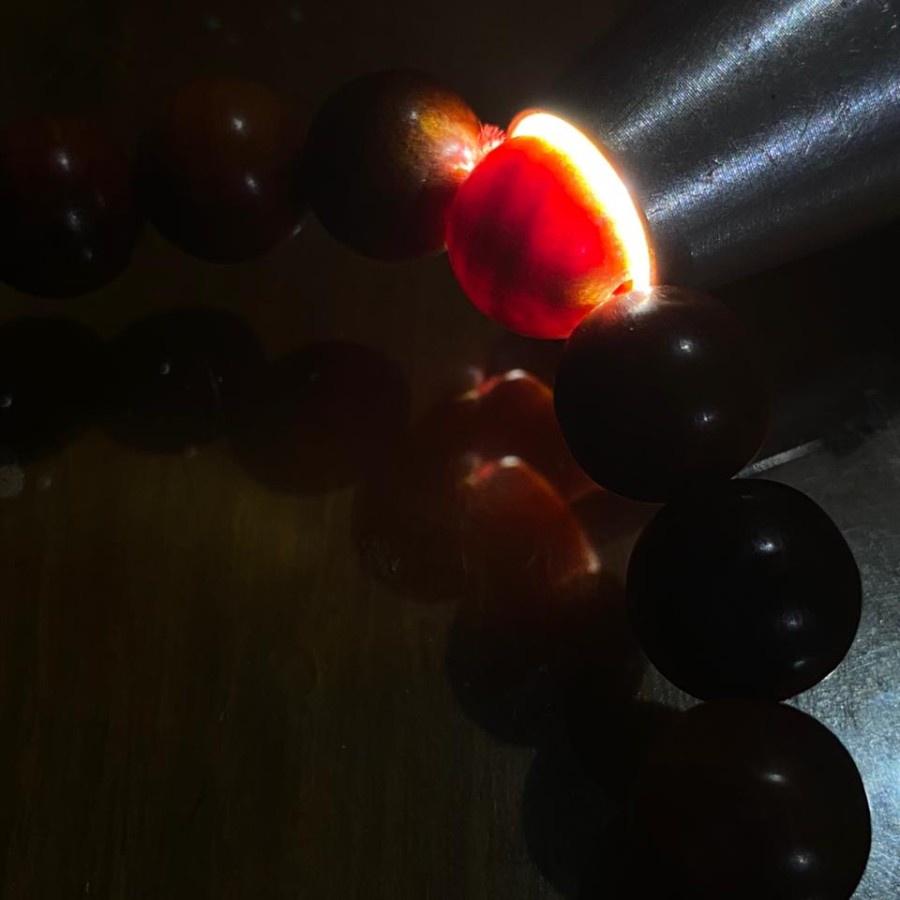 [Bayar Di Tempat] Gelang Kayu Agatis Merah Ukuran Besar