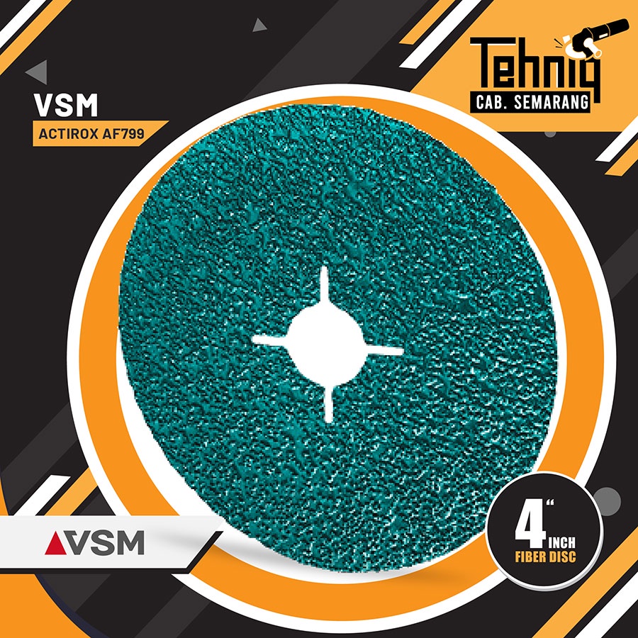 VSM ACTIROX FIBER DISC AF890 GRIT 36 BATU POTONG MATA POTONG 4 INCH