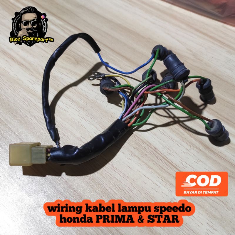 soket kabel lampu speedometer spidometer honda prima dan honda star