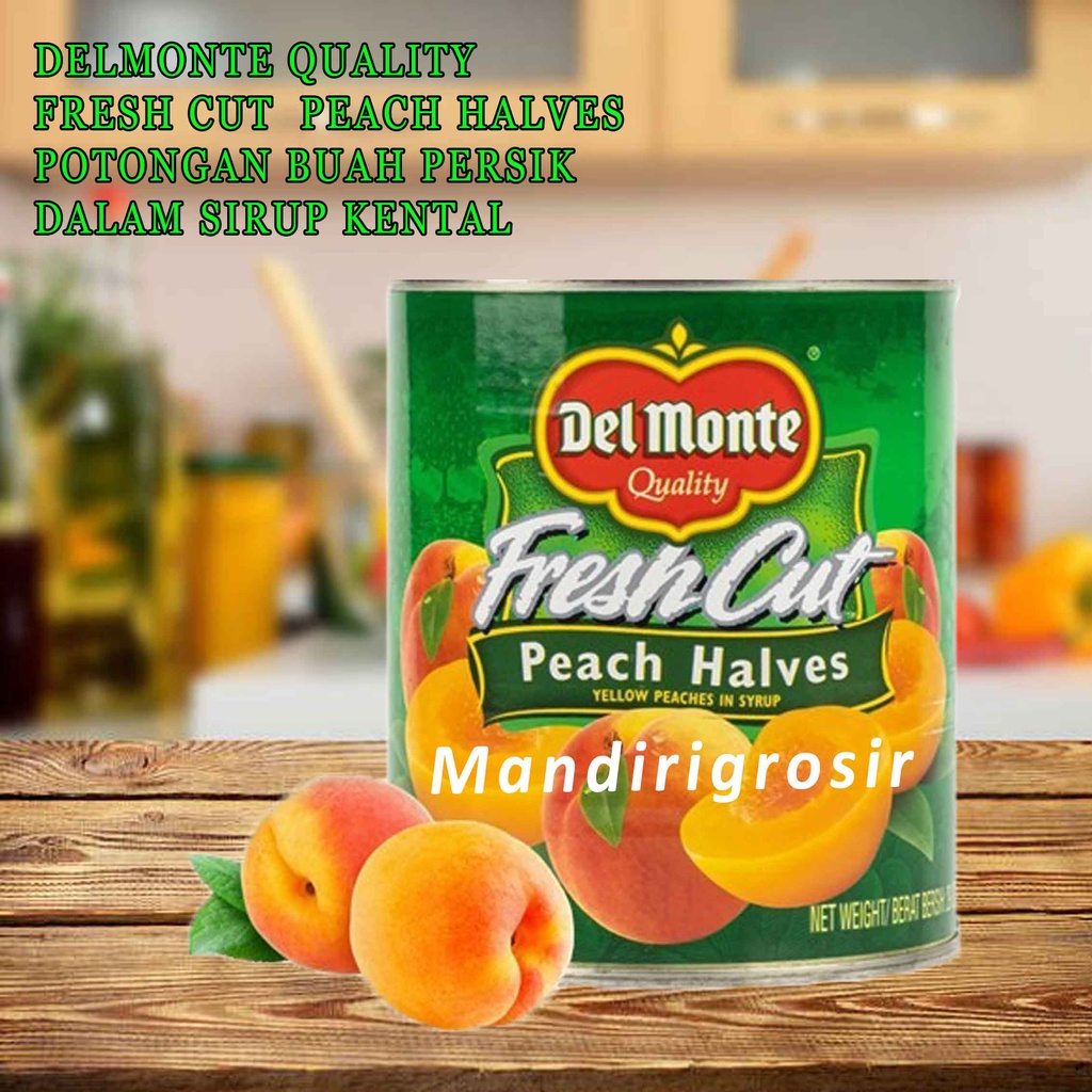 Fresh Cut Peach Halves * Delmonte * Potongan Buah Persik Dalam Sirup Kental * 825g