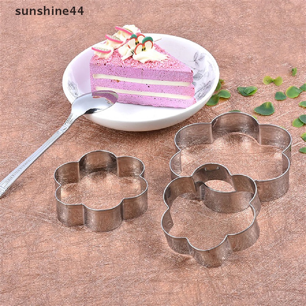 Sunshine 1 Set Cetakan Biskuit / Kue / Roti Bentuk Plum DIY