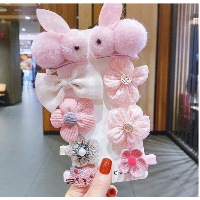 JEPITAN RAMBUT SET ANAK MOTIF KELINCI / JEPIT RAMBUT FASHION KOREA SKU A01