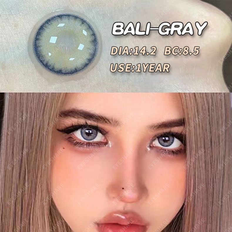 [✅COD]  Sepasang Softlens / Kontak Lensa berwarna soflen ukuran 14.0mm-14.5mm kecil softlens mata korea normal minus (0.00) GEM BRILLIANT BLUE /harian color