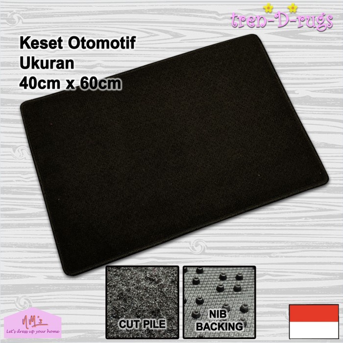 KARPET BULU Karpet keset kaki otomotif bintik alas dasar mobil bulu polos murah - Hitam rasfur jumbo