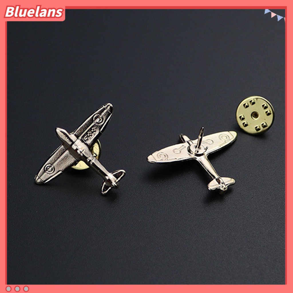 Bluelans Collar Clip Luxury Plane Shape Alloy Pilot Miniature Aircraft Collar Clip