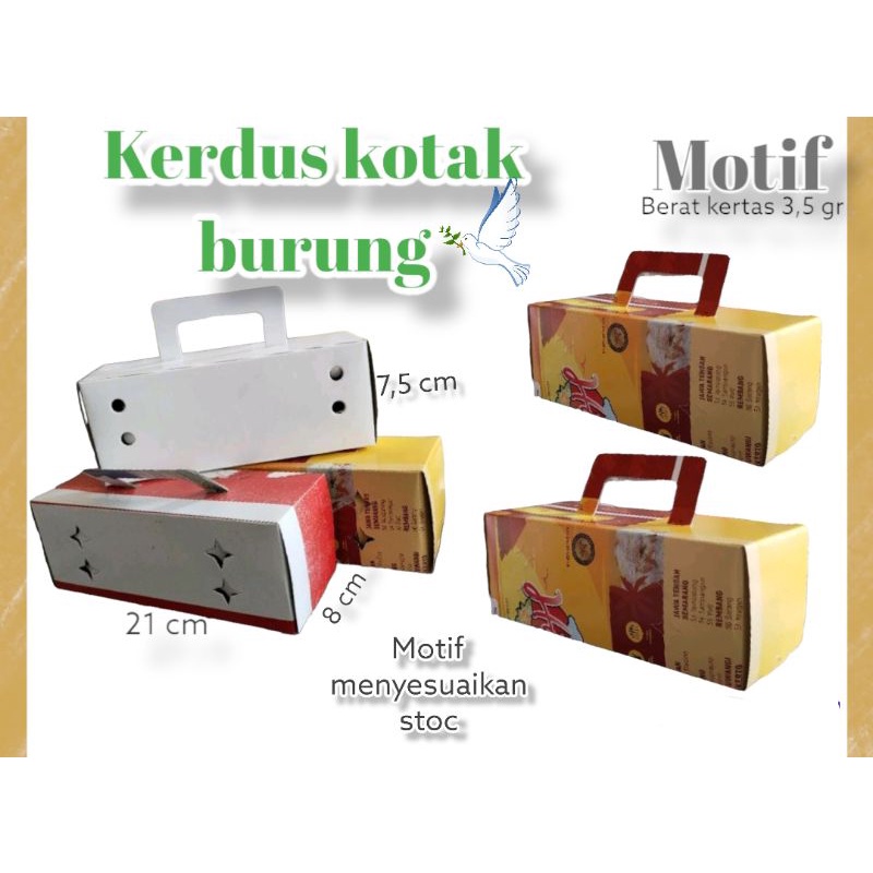 kardus kotak burung motif warna bawa burung