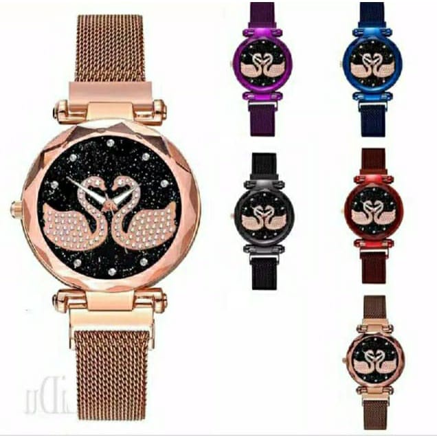 SALE!!!! Jam Tangan Wanita Rantai Pasir Tahan Air /motif Angsa