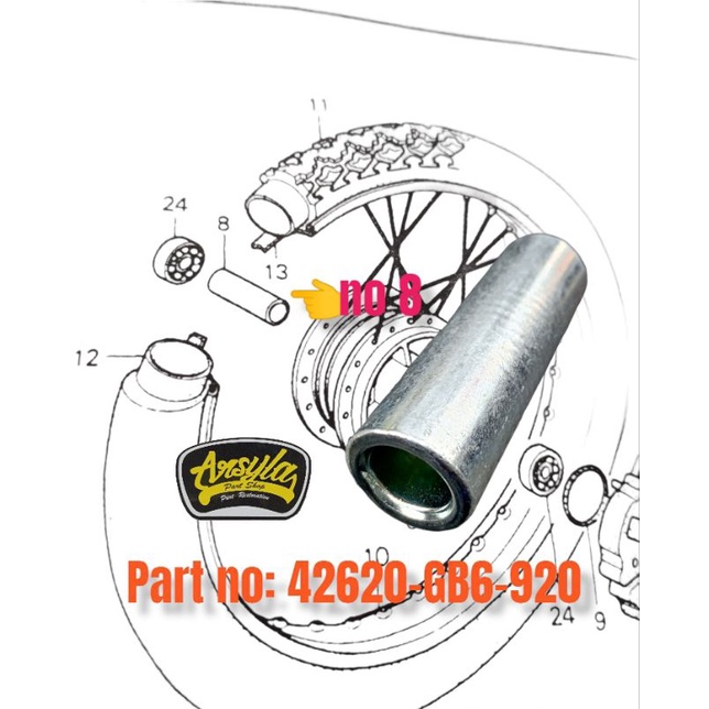 Bosh bos tromol belakang 42620-GB6-920 collar rr axle distance Honda C70 c90 c700 c800 win 100 Astre