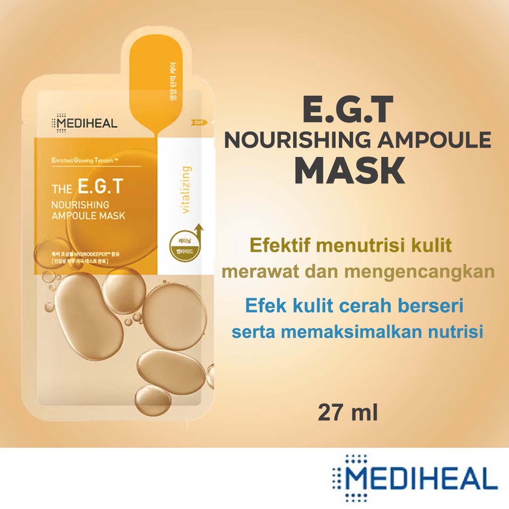 MEDIHEAL THE E.G.T NOURISHING AMPOULE MASK - MASKER WAJAH