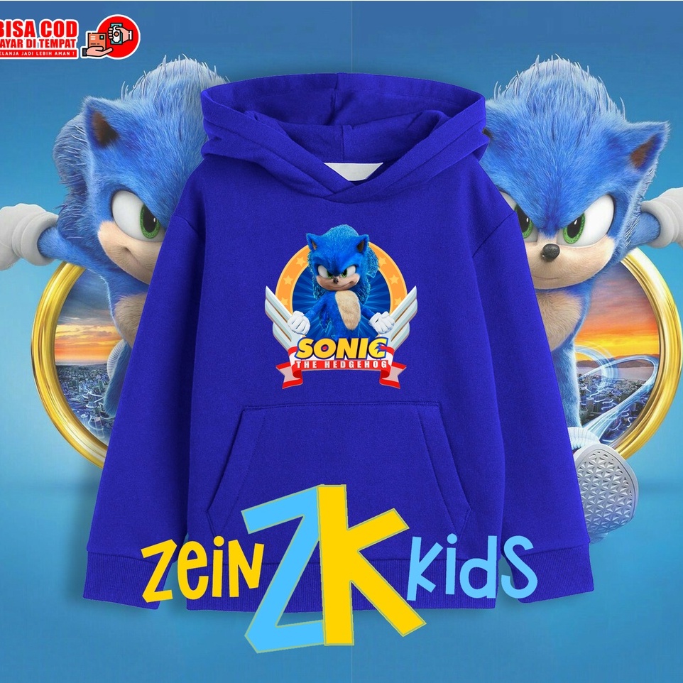 Hoodie Anak Sonic The Hedgehog / Jaket Anak Sonic The Hedgehog