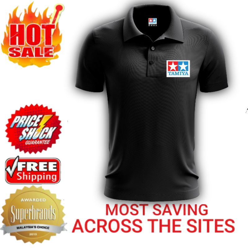 ⭐️⭐️⭐️⭐️⭐️POLO Selling Fast- Tamiya Mini 4WD Hobbies Mens Casual Short Sleeve Polo Shirt For Men Wom