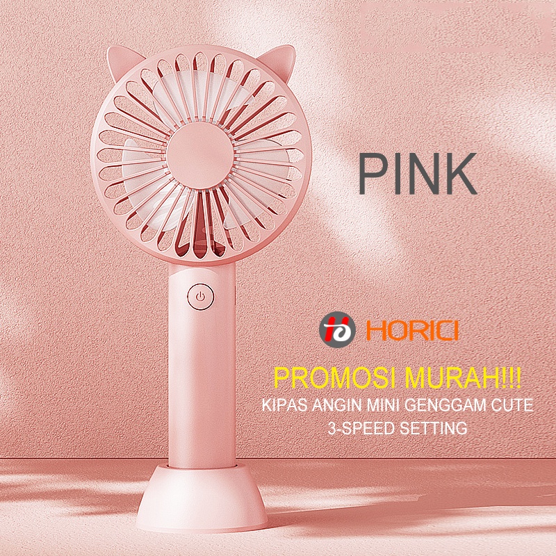 PROMOSI MURAH!!! KIPAS ANGIN MINI GENGGAM CUTE / KIPAS LIPAT PORTABLE / MINI FAN-PINK