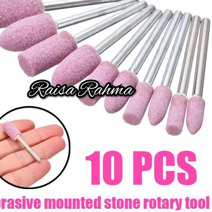 Terlaris 10pcs Mata Bor Gerinda Batu Asah Amplas Gerinda Tuner Mini Drill