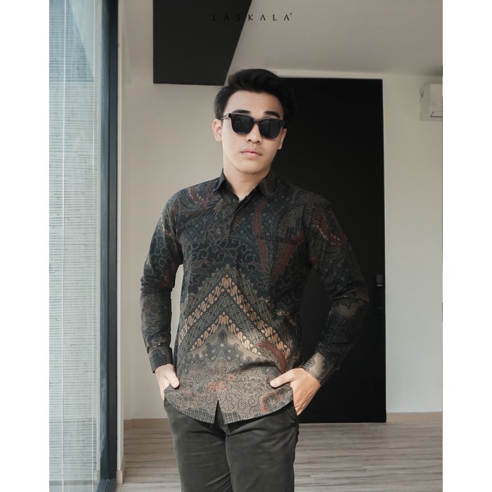 batik Laskala Batik Premium Slimfit Sandro K08A331 - XXL couple pria wanita modern set sarimbit M1L2