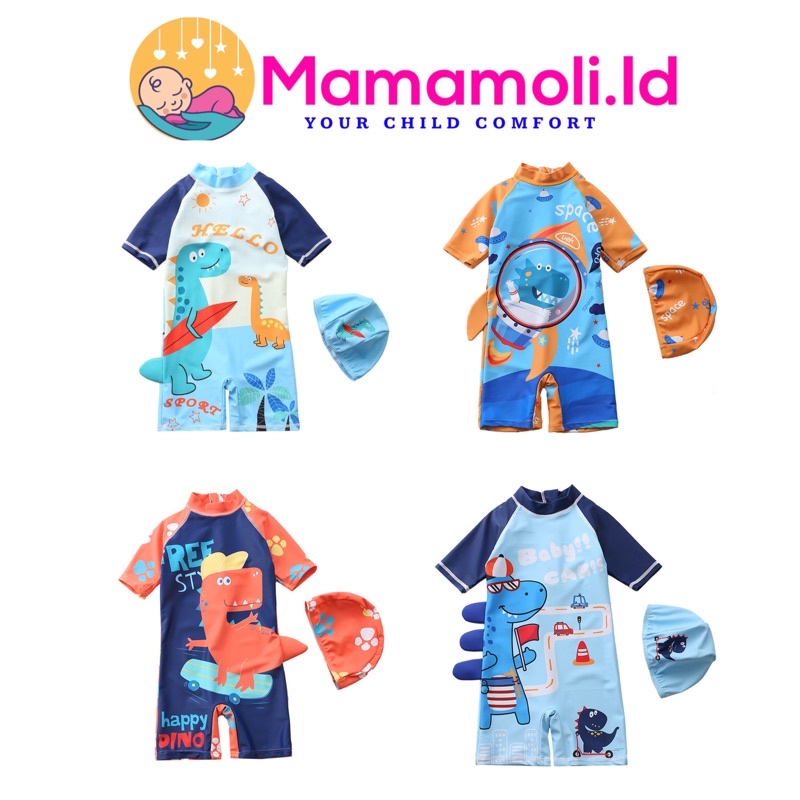 Baju Berenang Anak Laki Laki / Baju Renang Anak Cowok / Baju Renang Anak Anak / Kids Swimming Wear