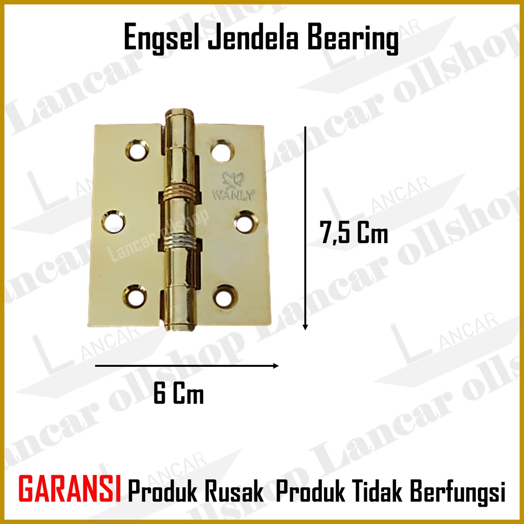 Engsel pintu bearing 3 inch GP / Engsel jendela DAPAT 1 PASANG