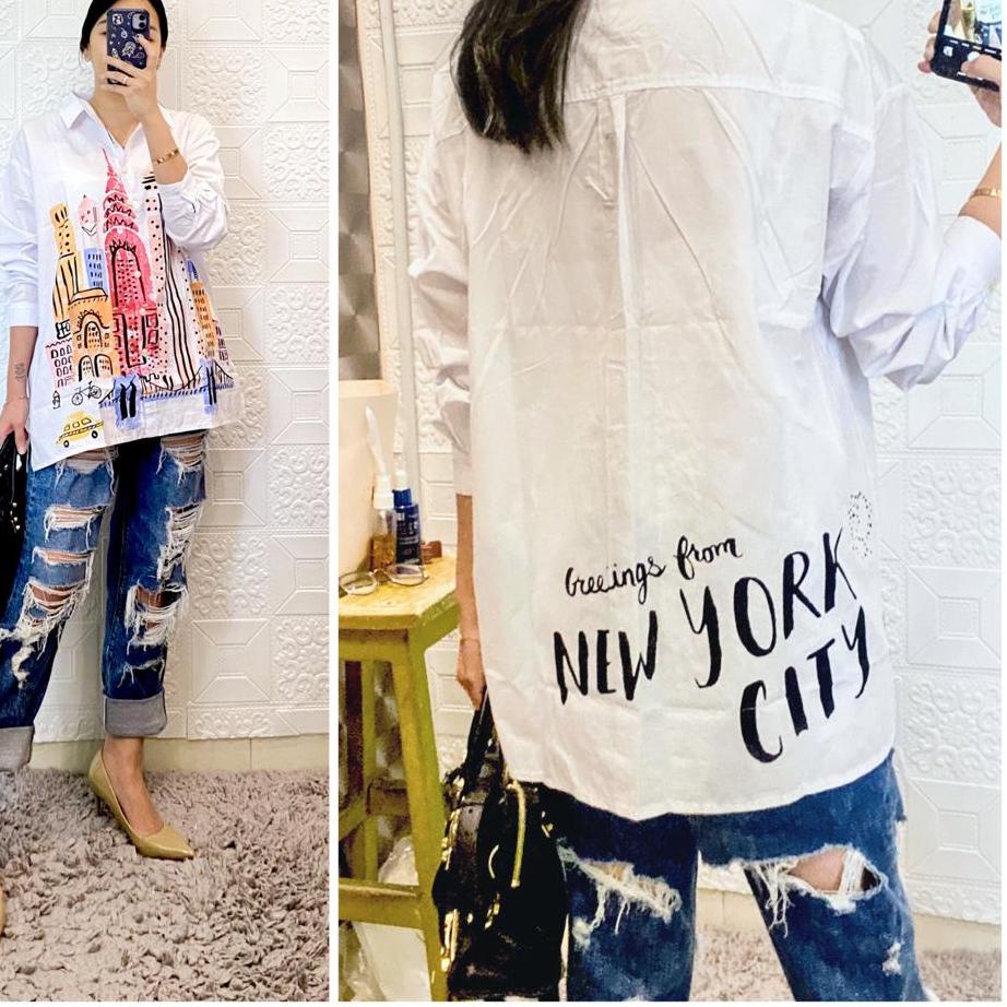 Special Price WS Belva shirt/tunik wanita/Tunik katun post import/atasan wanita bahan katun import p