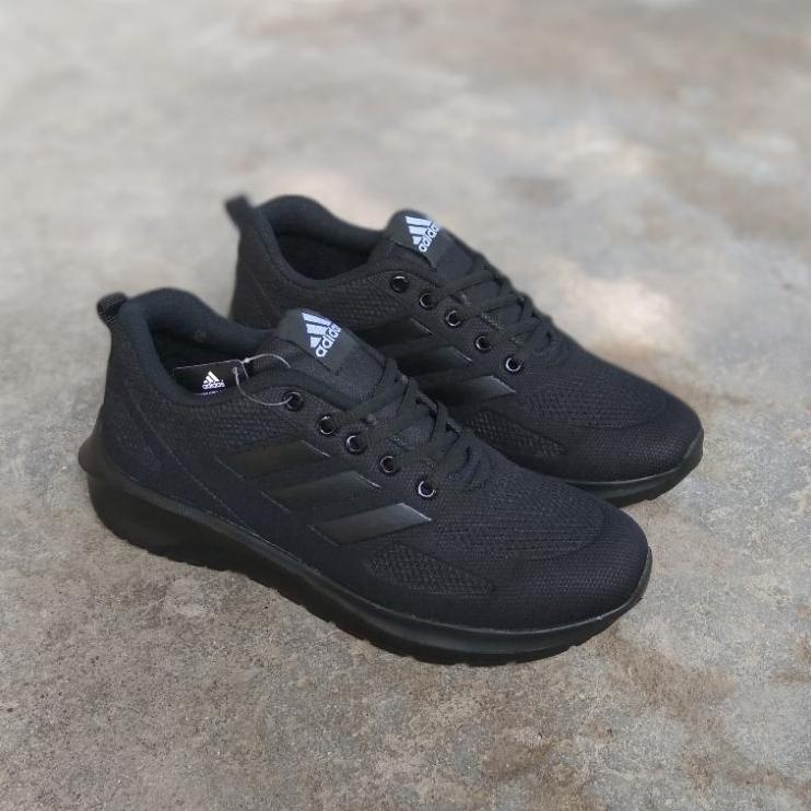 Hot Sell.. Sepatu Sekolah Adidas Hitam Polos Pria/Wanita Sepatu Kerja