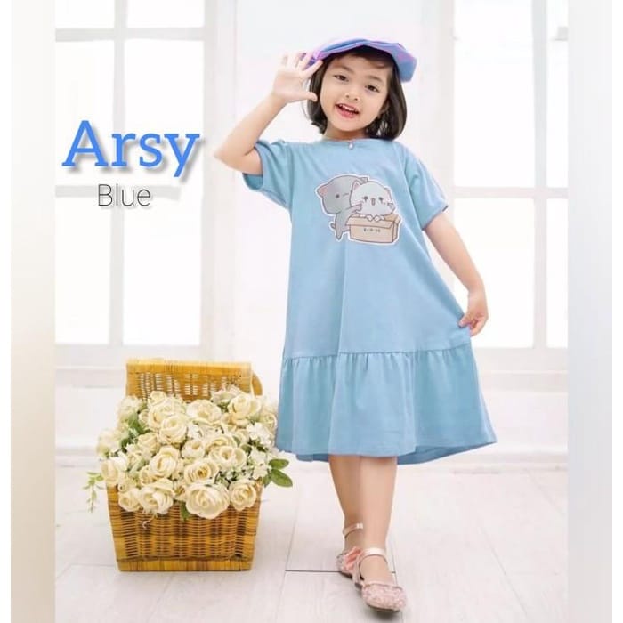 Arsy Kids Baju Anak Perempuan Usia 7-8 Tahun Fashion Anak Perempuan Bahan Combed 24s