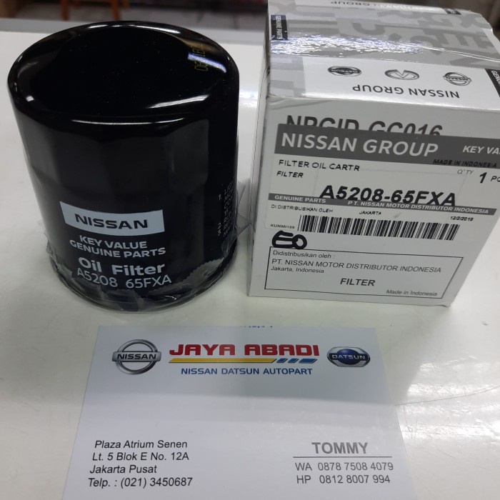 [READY] Filter Oli Nissan Livina/Xtrail T30 T31 T32/Serena C24 C26/March/Go / Perlengkapan Aksesoris