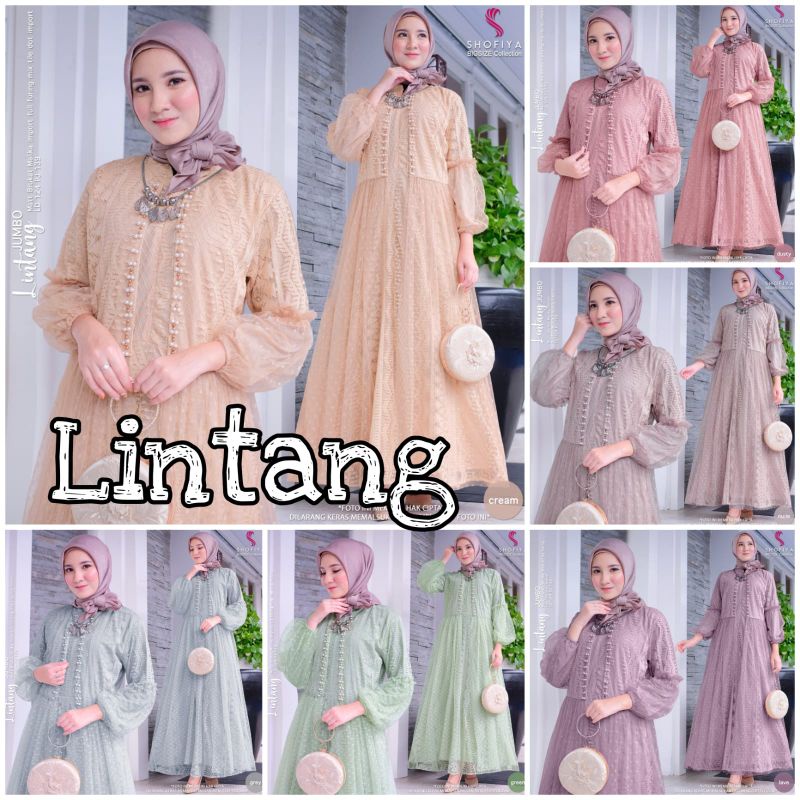 Ready Lintang Dress // Gamis Brokat Malika import