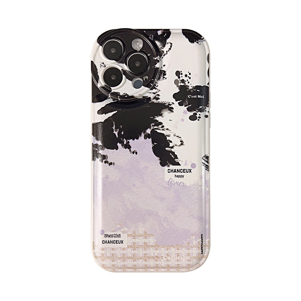 Case Pelindung Bahan Silikon Motif Kotak-Kotak Ungu Untuk Iphone 14 7 8 SE2020 7 + 8PLUS XS XR 11 12 13 PRO MAX