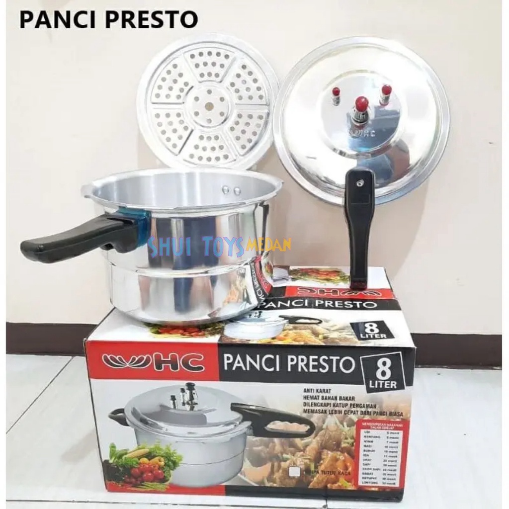 Panci Presto 8 Liter HC / Panci Presto HC 8Liter / Panci Presto 8L / Panci Presto Stainless / Panci 