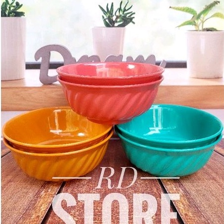 PROMO 3.PCS MANGKOK ULIR POLOS MELAMINE WARE