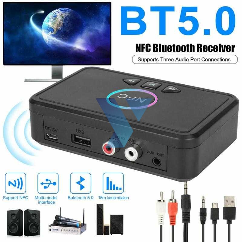 Centechia Audio Bluetooth 5.0 Receiver Adapter NFC RCA AUX - D10 ( Al-Yusi )