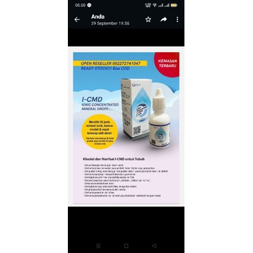 Obat Tetes ICMD Trace Mineral 60ml  Exp 09/2025