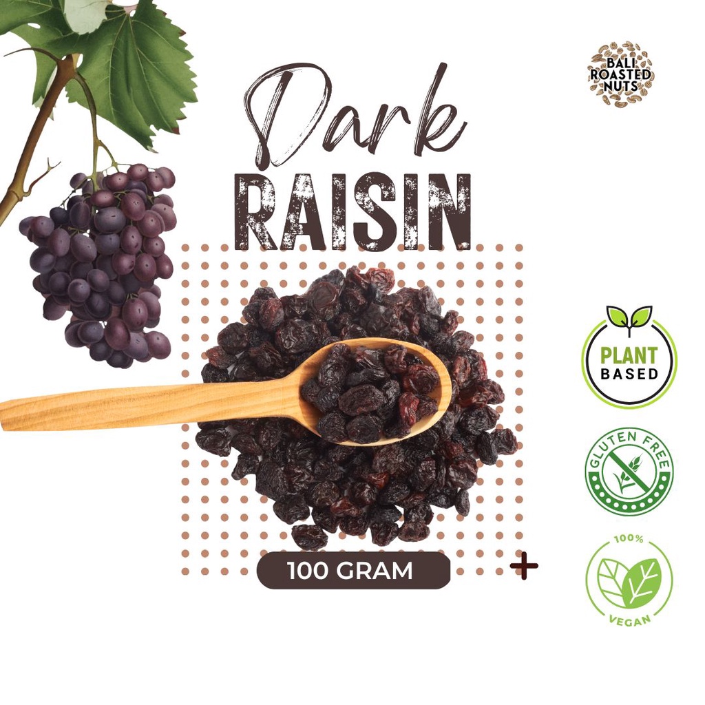 

Dark Raisin / Kismis 100gr Premium Import