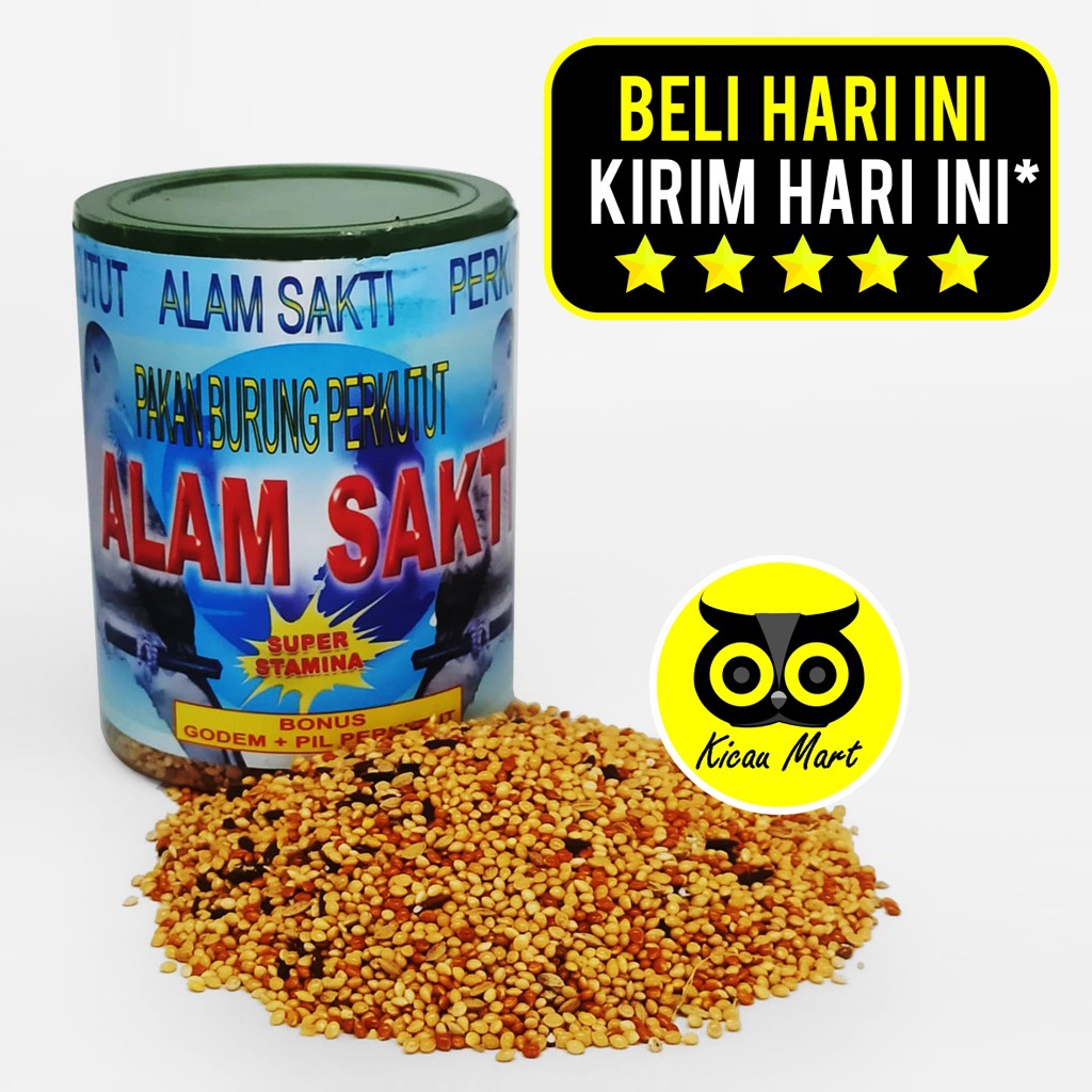 PAKAN MAKANAN HARIAN BURUNG PERKUTUT BIJI MILET JAMU RAMUAN ASLI PUSAKA MADURA ALAM SAKTI PKNBR1AS