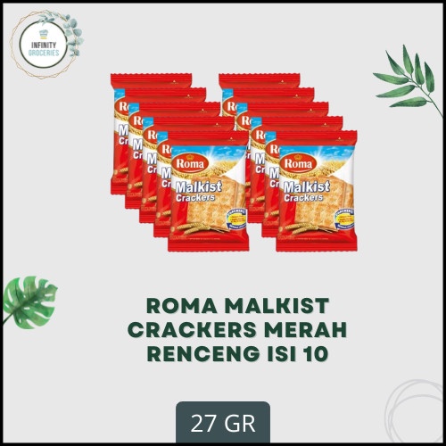 

ROMA MALKIST CRACKER MERAH RENCENG ISI 10 PC MURAH !!!