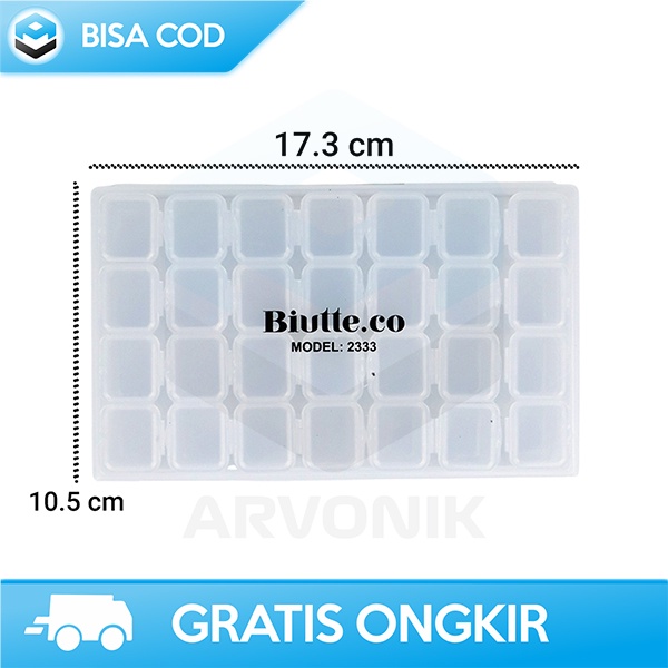 KOTAK TEMPAT PENYIMPANAN ANTING PERHIASAN AKSESORIS BIUTTE.CO 28 SLOT