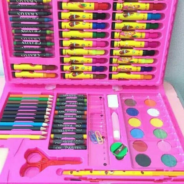 

~ GU Crayon Anak Set 86pcs / Krayon Mewarnai Anak 86pcs / Pensil Warna Set 86pcs Terbaik