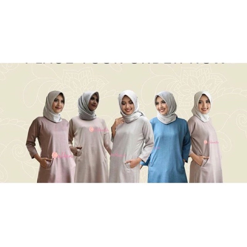 Ilana tunik baby pink by callanda hijab preloved