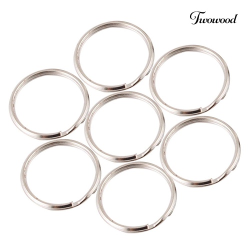 Twowood 25Pcs Ring Gantungan Kunci Diameter 25mm Bahan Metal