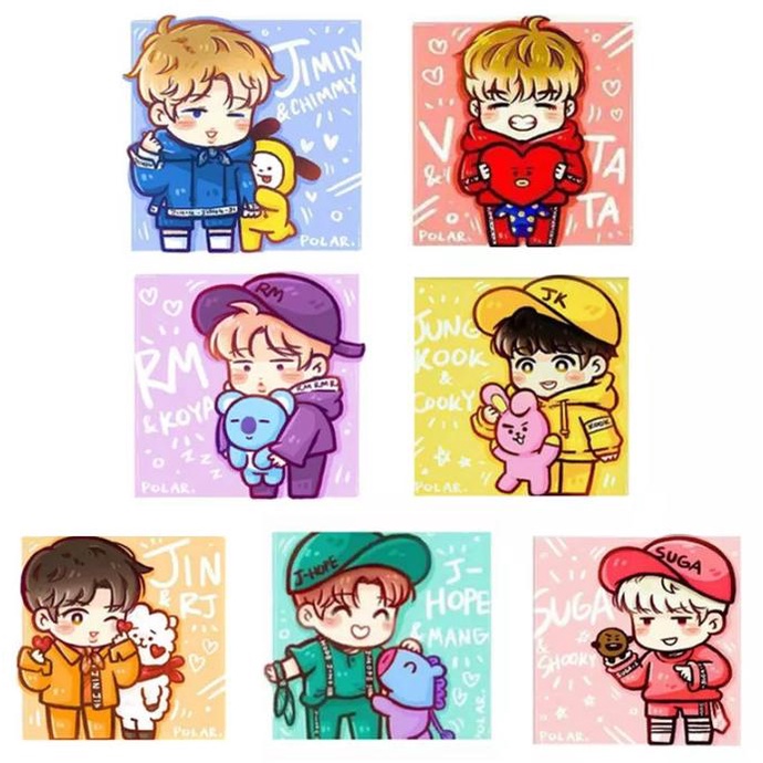 

DIY BTS Paint By Numbers BTS Canvas Lukis Include Frame 20*20cm