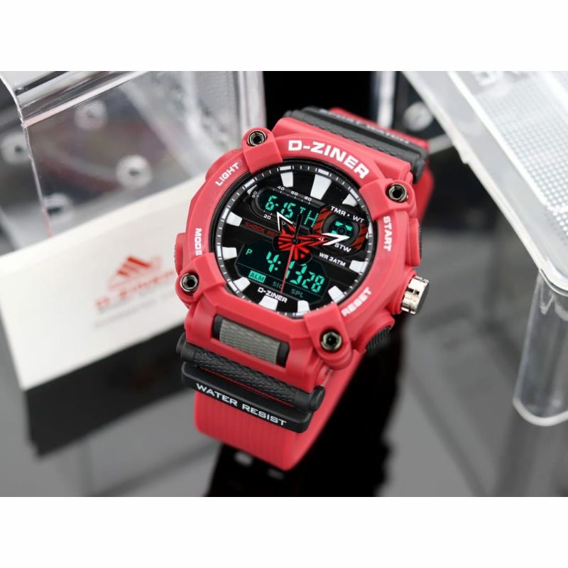 Jam Tangan Dziner Kasual Dualtime Waterproof Terlaris Fashion Bisa COD