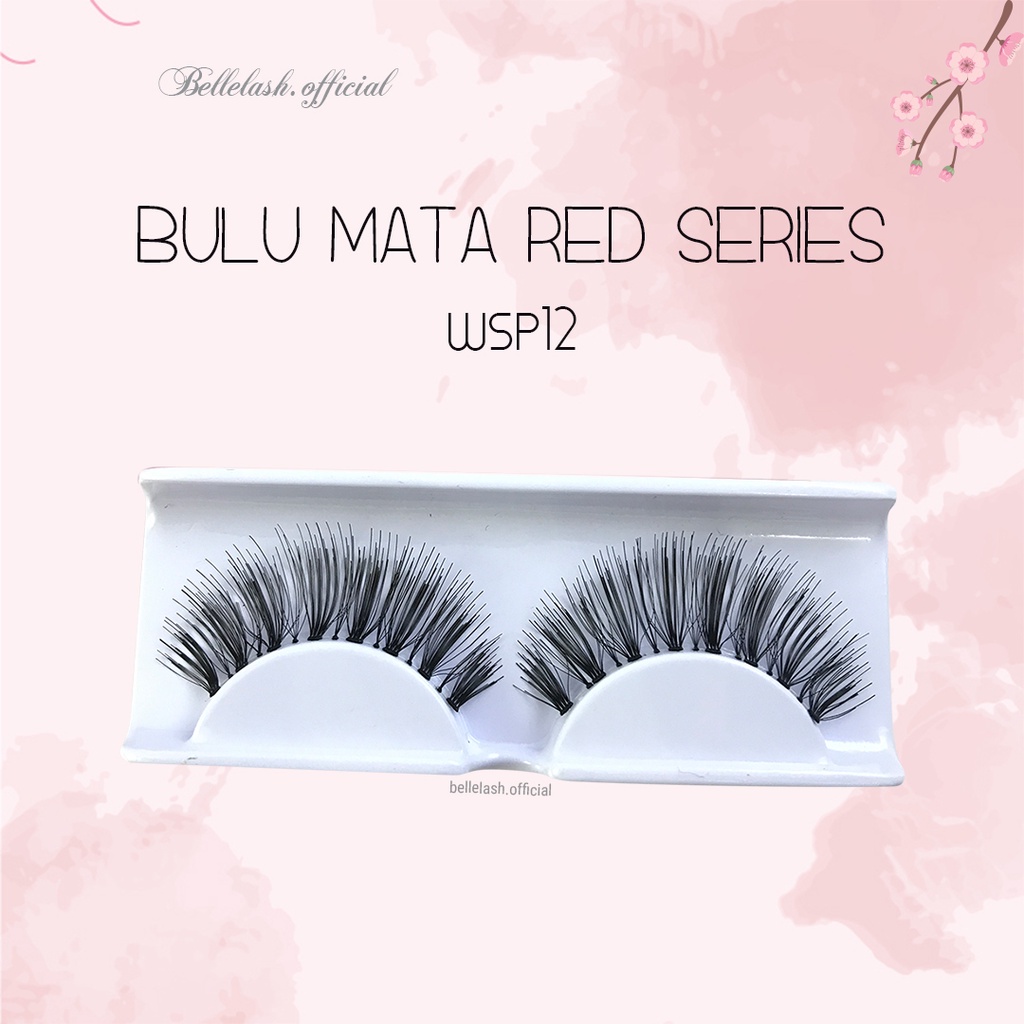 WSP 12 Bulu Mata Palsu Handmade Natural False Eyelash Eye Lashes Belle Eyelashes Lusinan